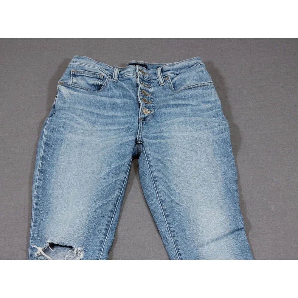 Lucky Brand Jeans Women High Rise Skinny Bridgette Button Fly Distressed 4/27 - Picture 2 of 15